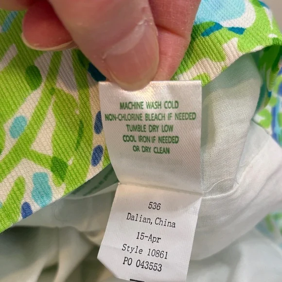 NWT Lilly Pulitzer Blue and Green Sleeveless Dress - Picture 10 of 10